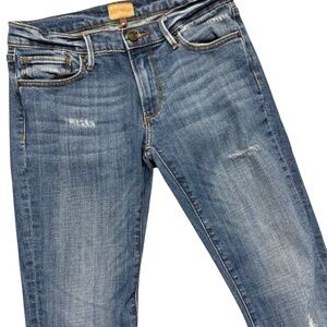 Driftwood Audrey Distressed Blue Jeans Classic Fit Skinny Mid Rise Size 26 Short